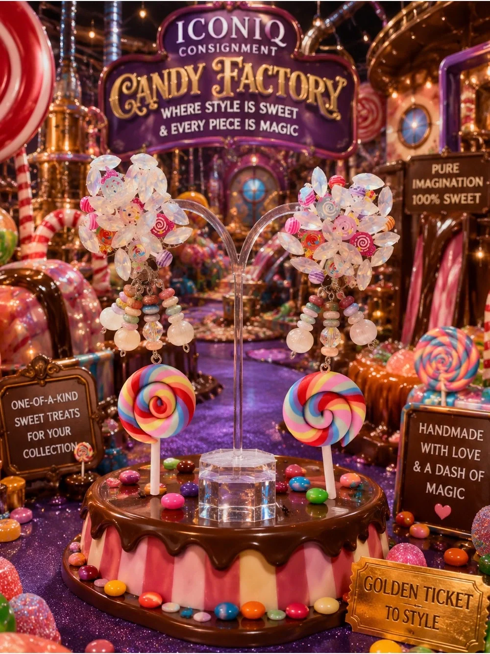 Handmade one of one Candy world earrings